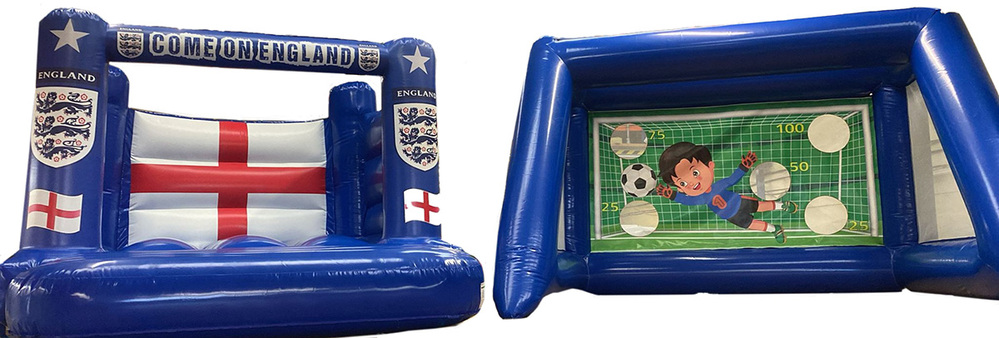 Football Bouncy Castle and Shoot Out